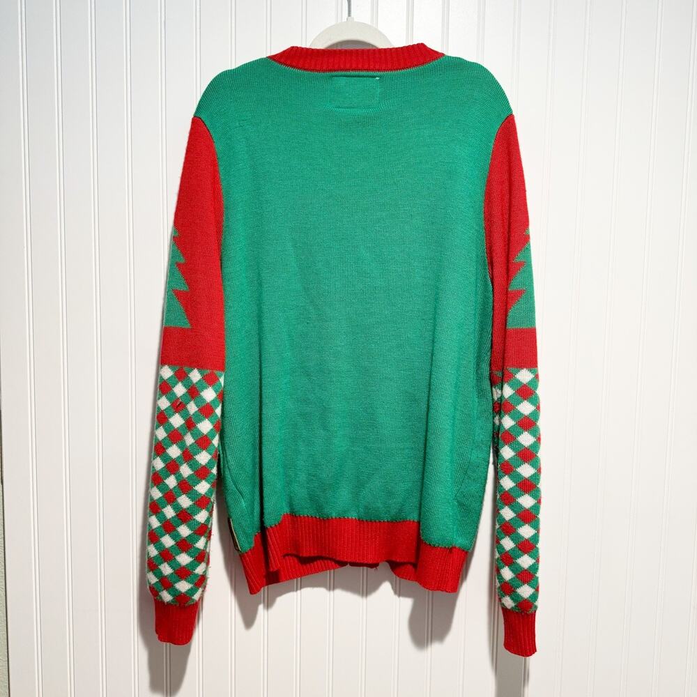 Tipsy Elves Christmas Sloth Cardigan Sweater Size Large - Picture 6 of 6